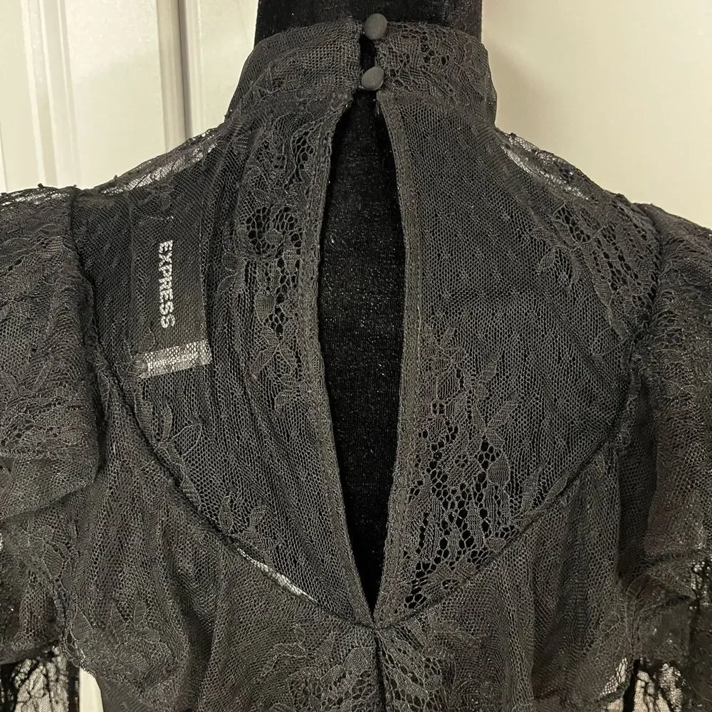 Express Ruffle Lace Top - Picture 4 of 7